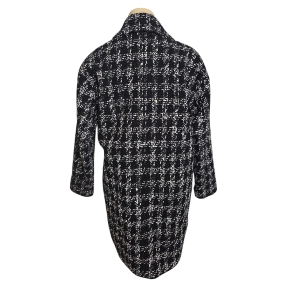 Vince Camuto Black and White Checkered Trench Coat - Picture 8 of 8